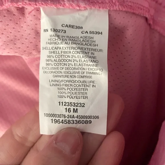 Lee Pink Mid-Rise Skort NWT SIZE 16 - Picture 7 of 7